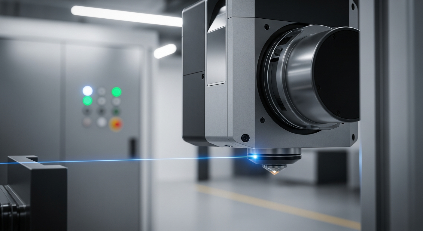 Detailaufnahme eines 3D-Laserscanners im Einsatz